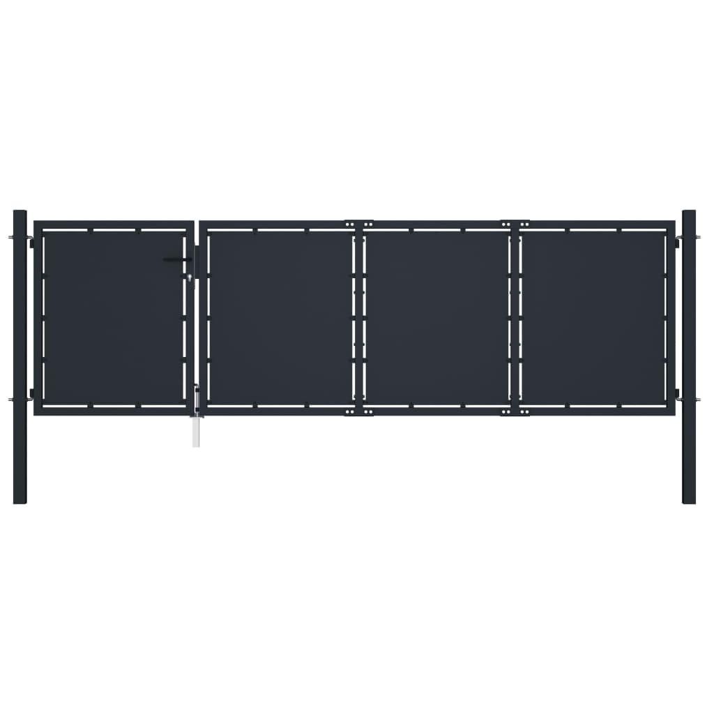 VidaXL Tor 350x75 cm Stahl Anthrazit