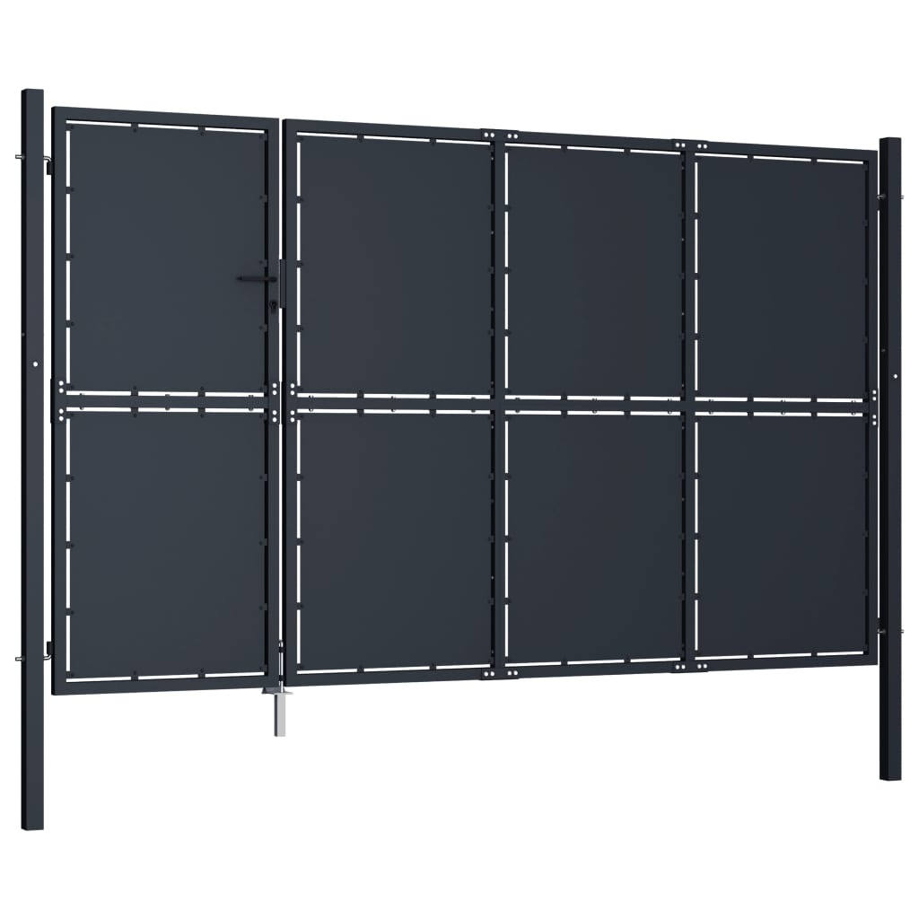 VidaXL Tor 350x175 cm Stahl Anthrazit