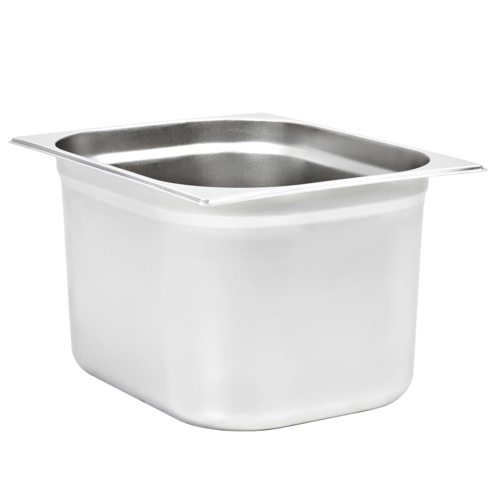 VidaXL Gastronormbehälter 2 Stück GN 1 2 200 mm Edelstahl