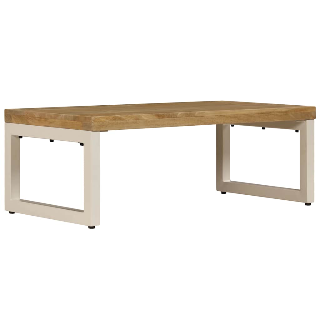 Vidaxl salontafel 100x50x35 cm massief mangohout en staal