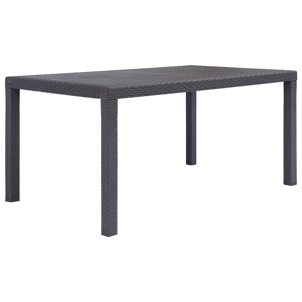 Vidaxl tuintafel 150x90x72 cm rattan-look kunststof bruin