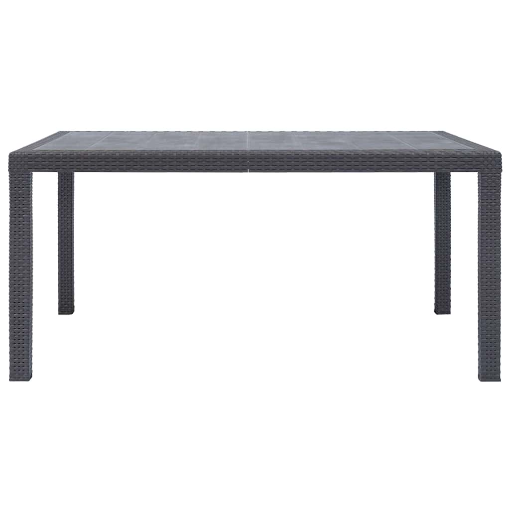 Vidaxl tuintafel 150x90x72 cm rattan-look kunststof bruin