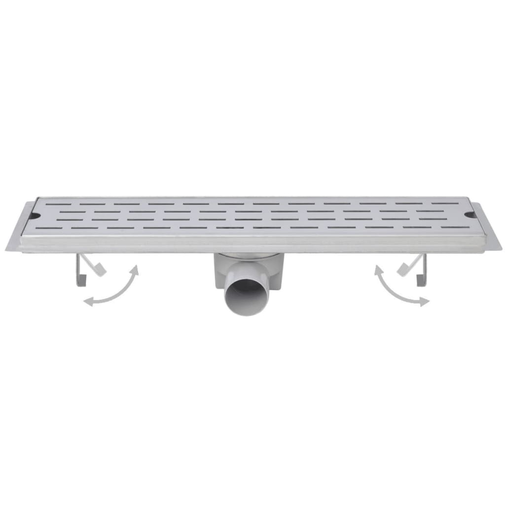 Vidaxl Duschabfluss 2 pc rechteckige Blase 1030x140 mm Edelstahl