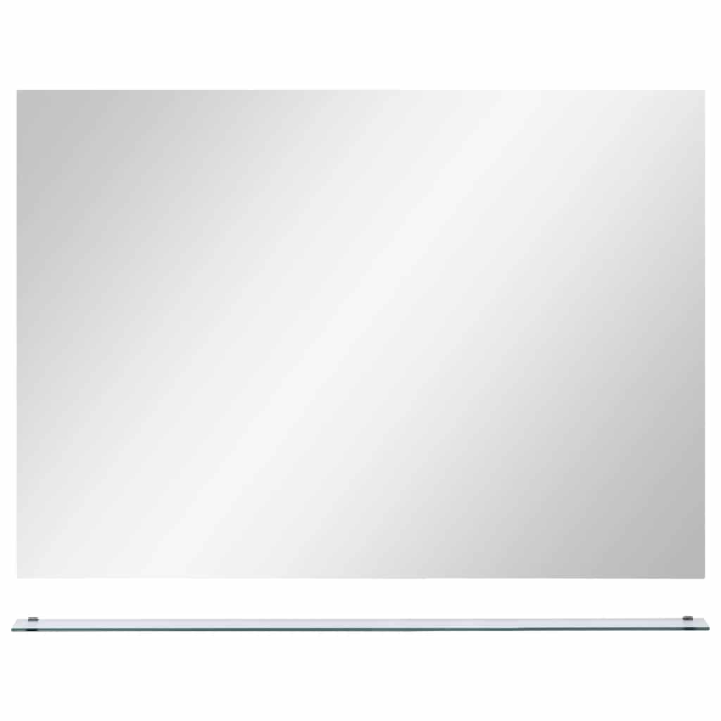 Vidaxl -Wandspiegel mit Regal 80x60 cm gehärtetes Glas