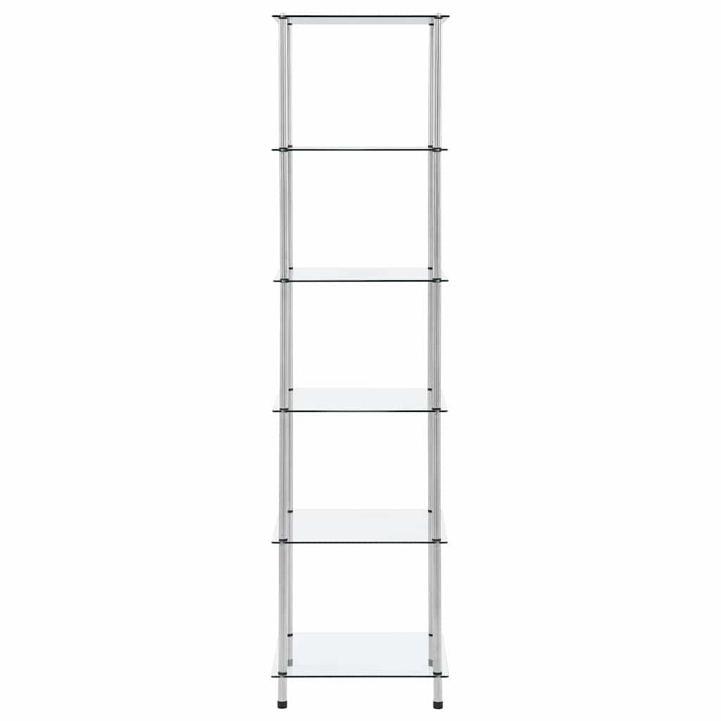 Vidaxl kastje 6-laags 40x40x160 cm gehard glas transparant
