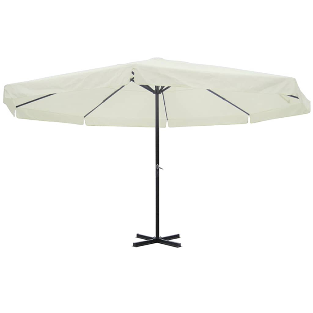 Vidaxl Parasol Samos 500 cm Aluminium Weiß