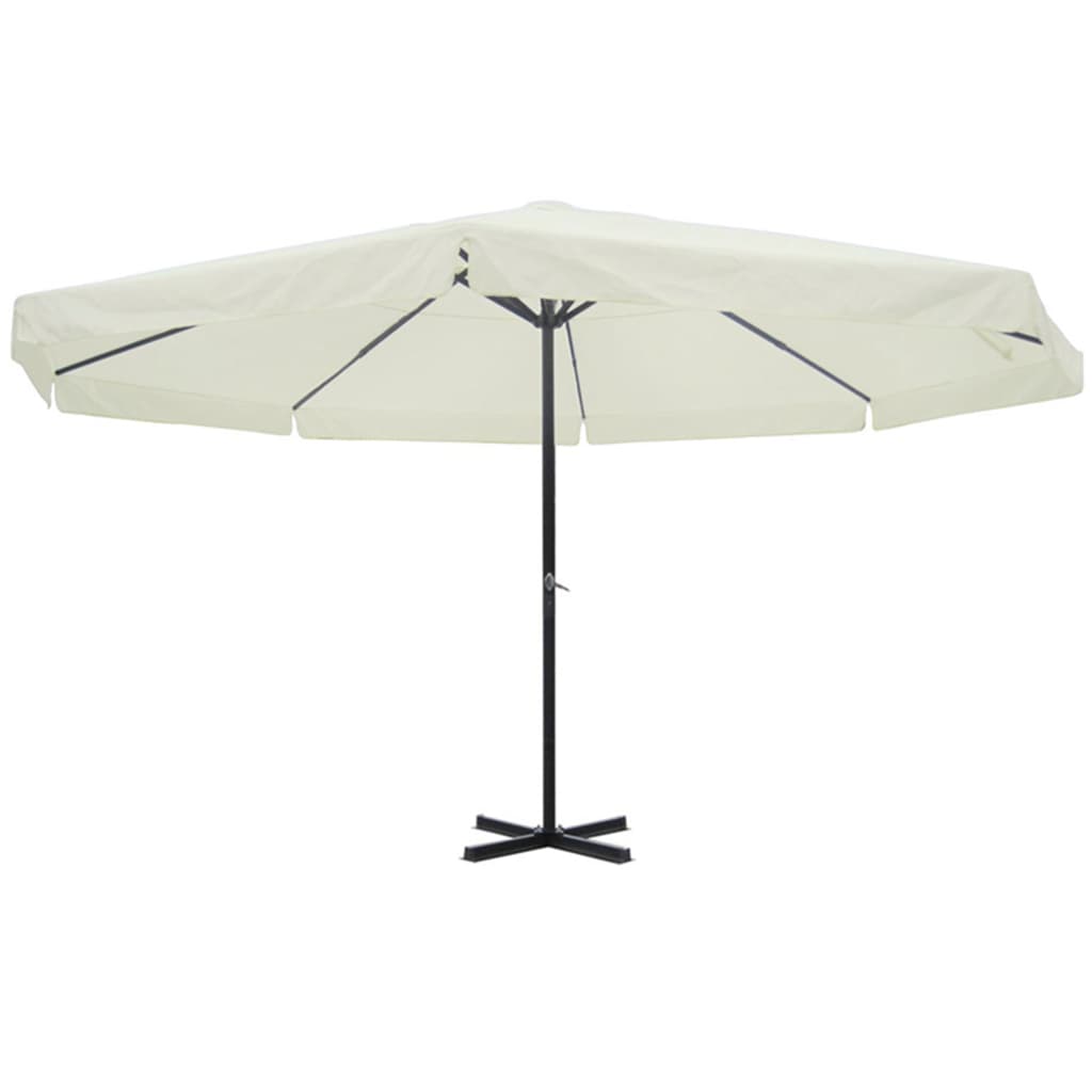 Vidaxl Parasol Samos 500 cm Aluminium Weiß