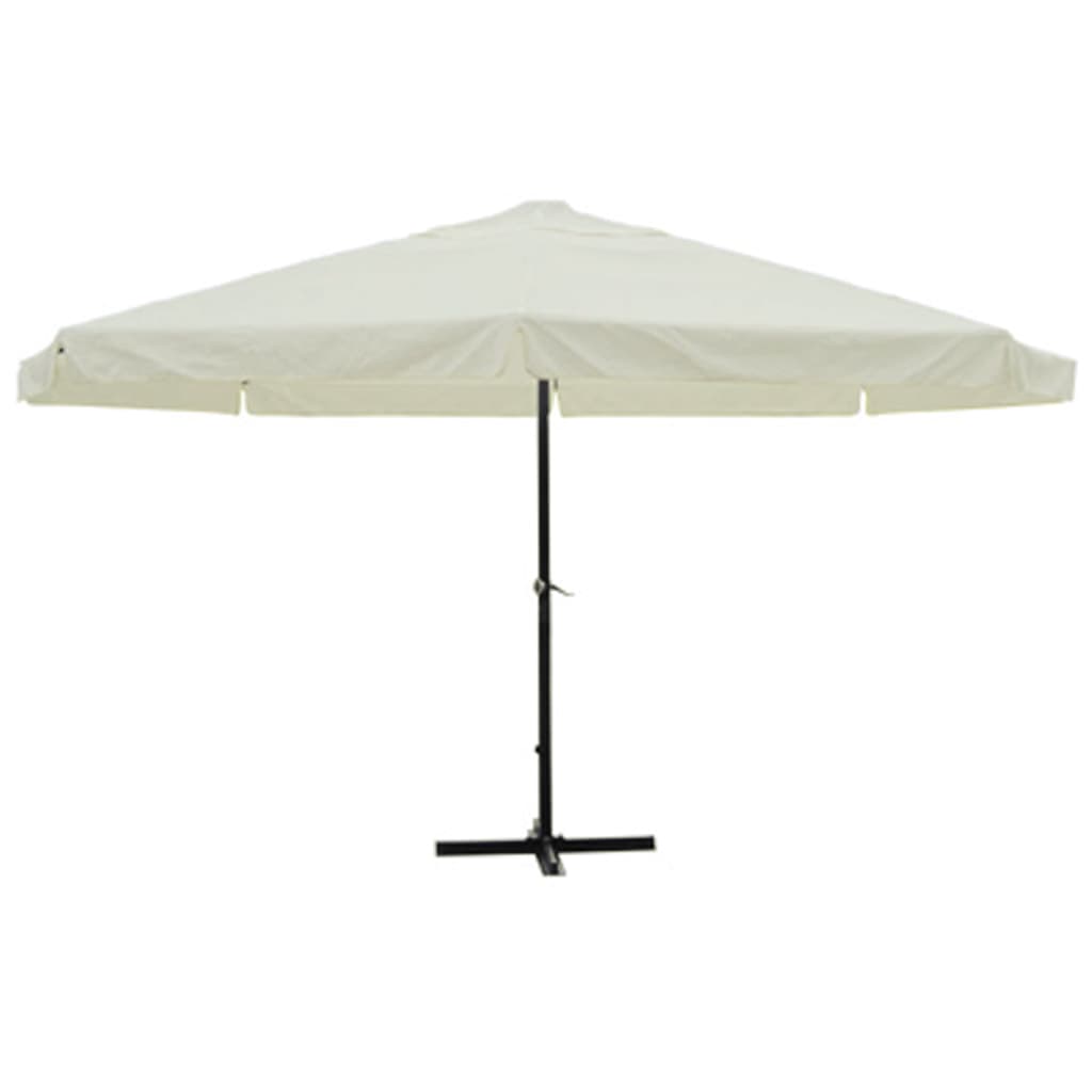 Vidaxl Parasol Samos 500 cm Aluminium Weiß