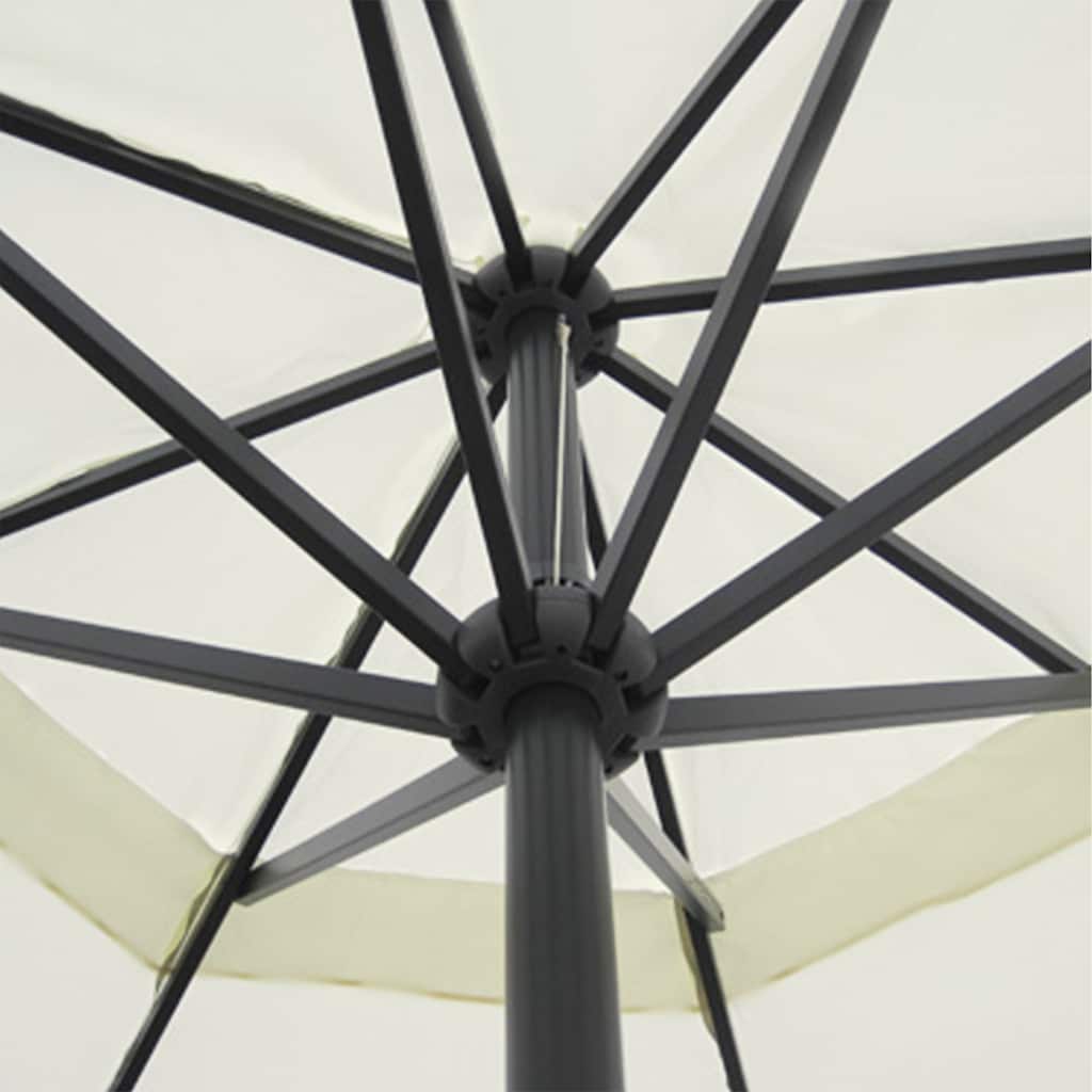 Vidaxl Parasol Samos 500 cm Aluminium Weiß