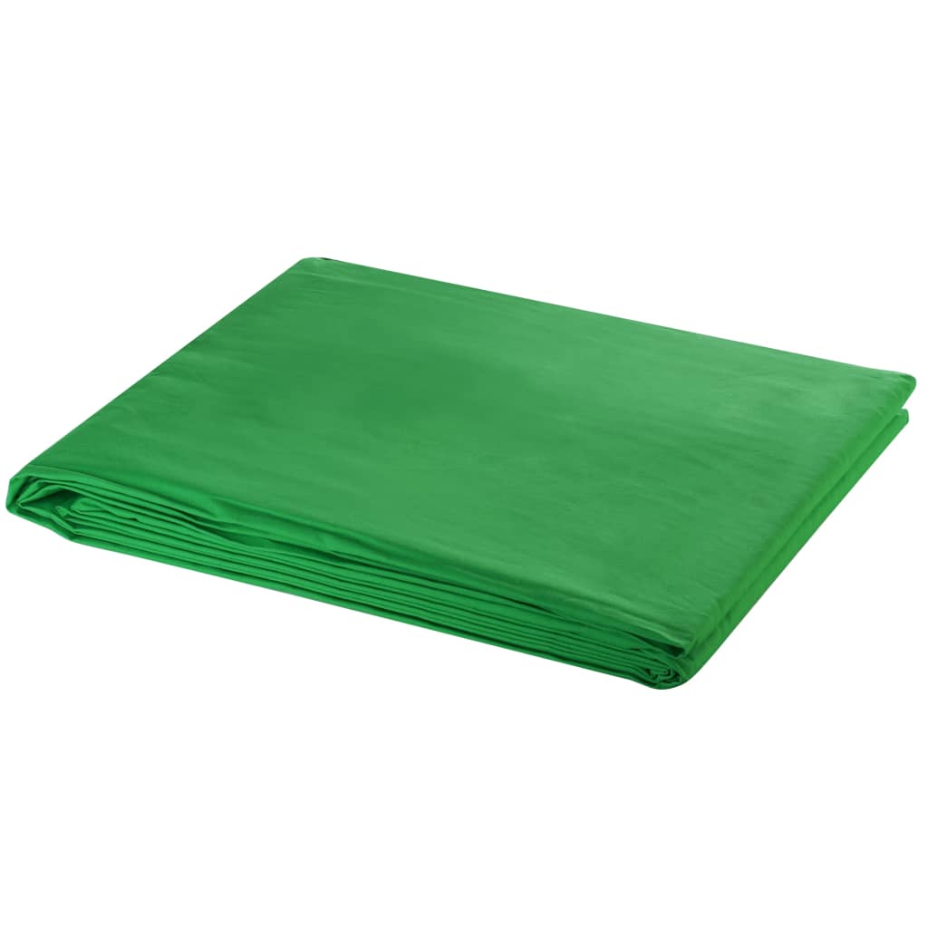 VIDAXL -Hintergrund ohne Standard -Chromakey 300x300 cm Baumwollgrün