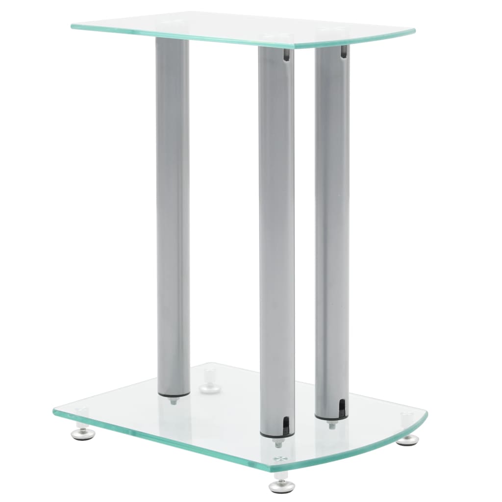 Vidaxl Aluminium -Lautsprecher Standards Transparentes Sicherheitsglas 2st