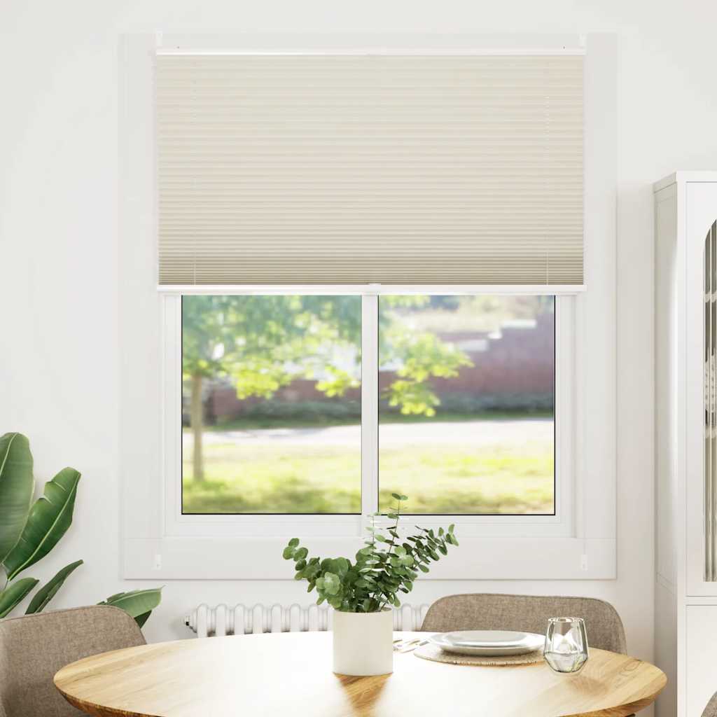 VidaXL Plissees 100x125cm Creme