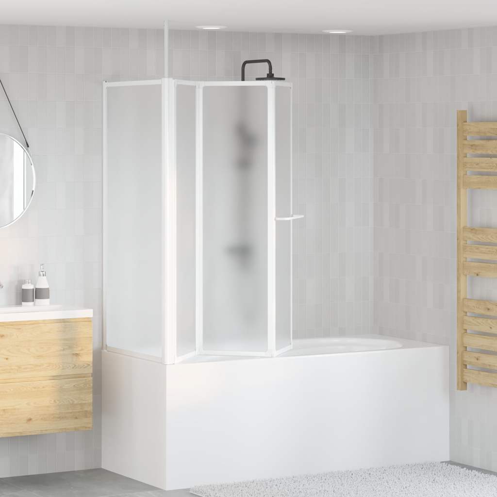 Vidaxl Badwand L-förmige 4 Paneele falten 70x120x137 cm