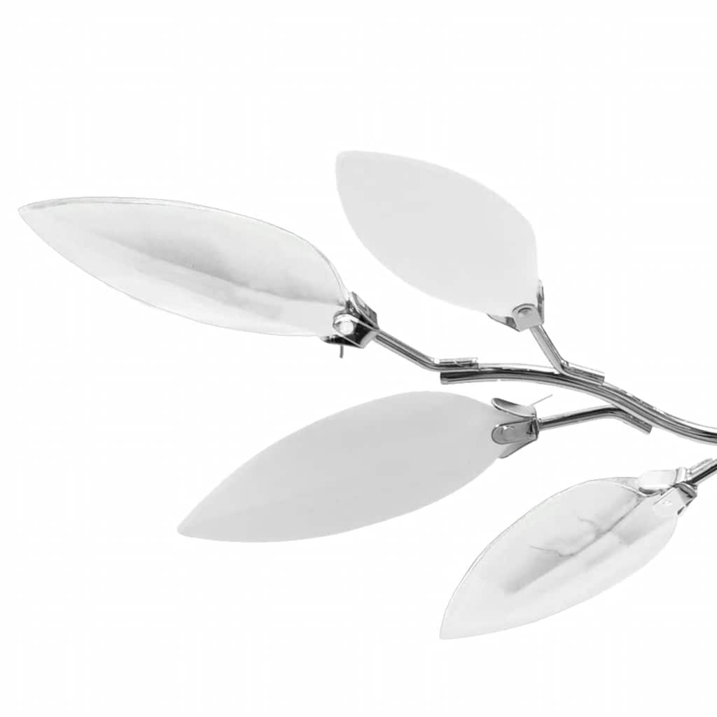 Vidaxl Deckenlampe mit Kristallblättern 3xe14 Acryl weiß und transparent