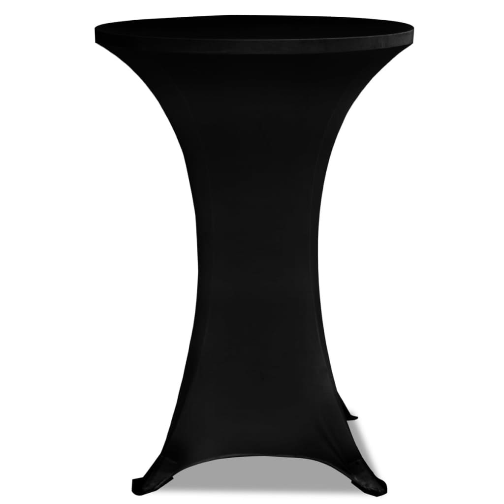 VIDAXL -Standtisch deckt 2 ST Stretch Ø80 cm schwarz ab