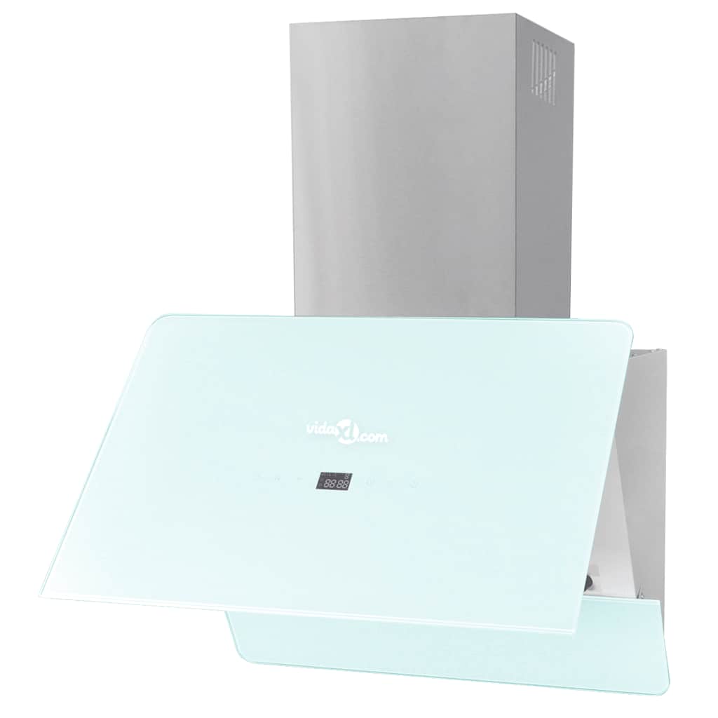 VIDAXL -Extraktorhaube 600 mm geschmittertes Glasweiß