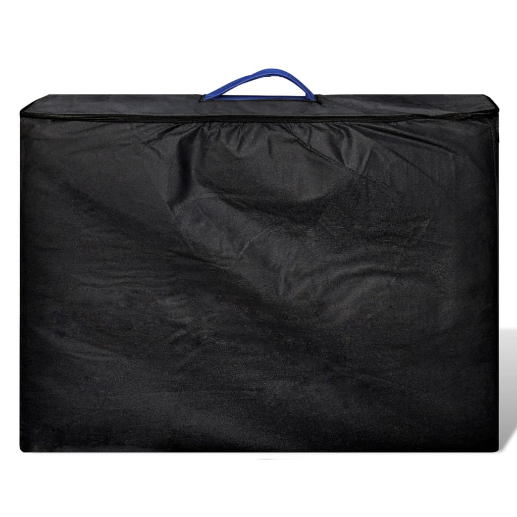 Vidaxl Faltbare Massage Tabelle 2 Zonen mit Holzrahmen (blau)