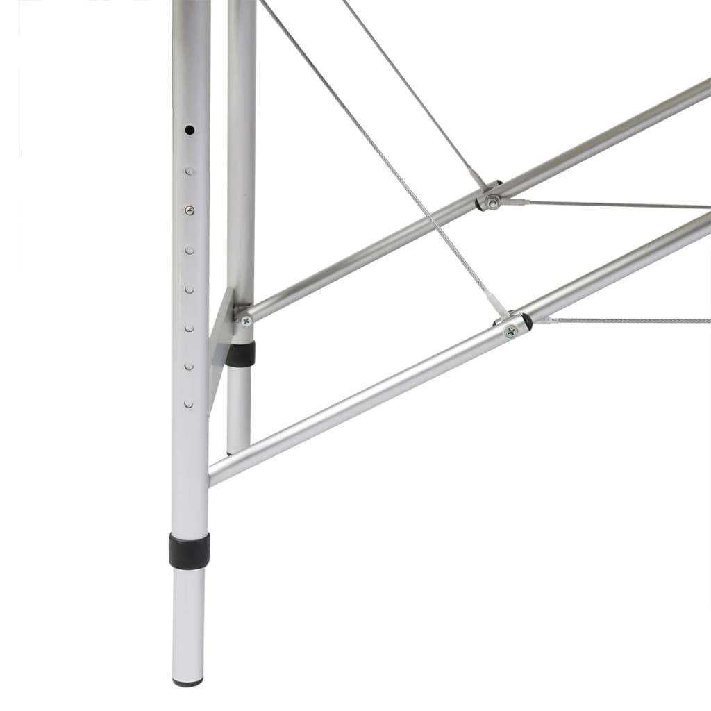 VIDAXL Faltbare Massage Tabelle 3 Zonen mit Aluminiumrahmen (blau)