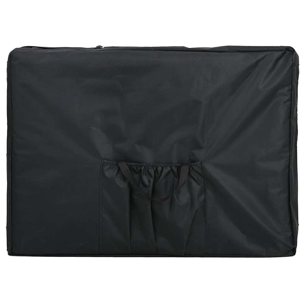 VIDAXL -Massage -Tabelle mit Aluminiumrahmen zusammenklappbar (vier Teile Creme weiß)