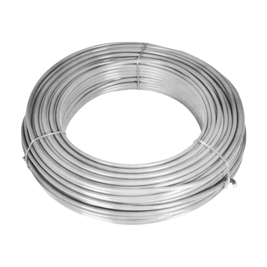 Vidaxl -Netzzaun mit Pfosten 25x0,8 m verzinkter Stahl Silber gefärbt