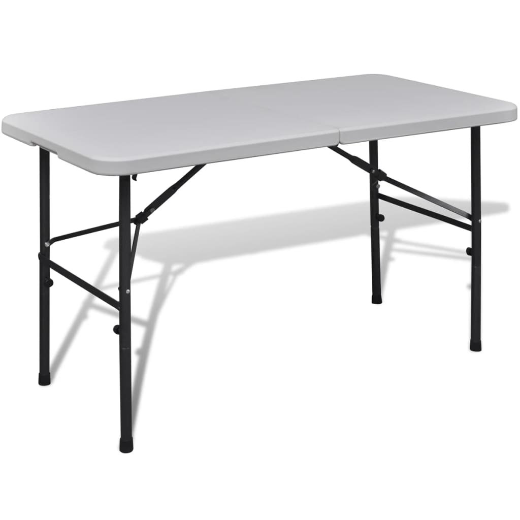 VIDAXL -Klapptisch für außerhalb von 122 cm HDPE -Weiß