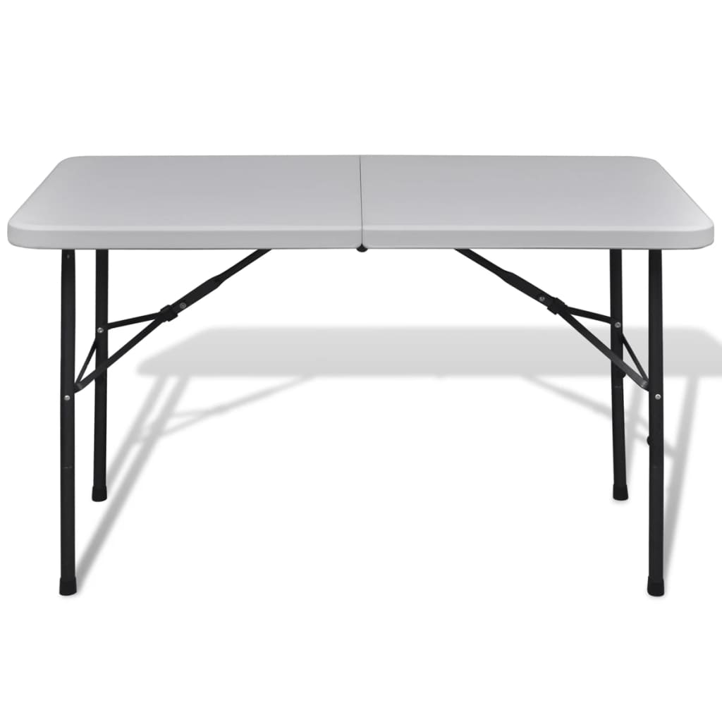 VIDAXL -Klapptisch für außerhalb von 122 cm HDPE -Weiß