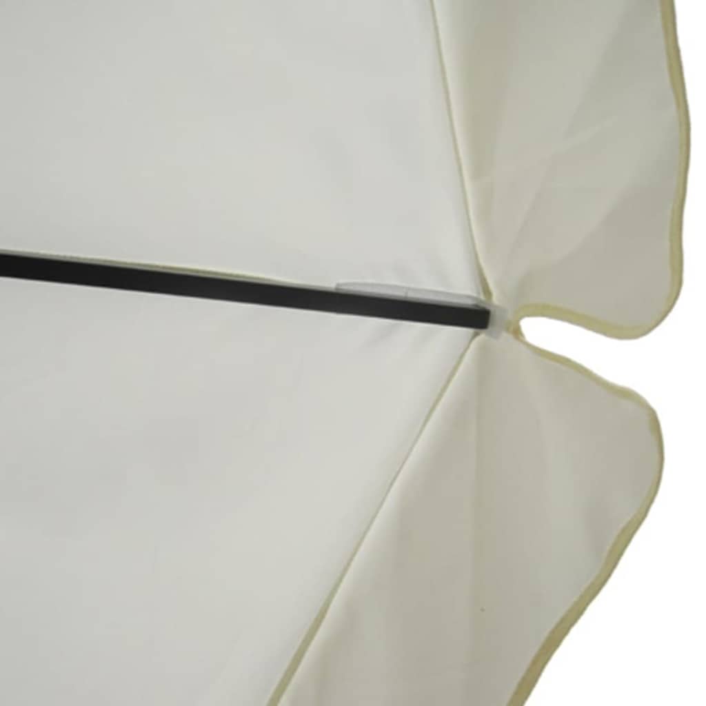 Vidaxl Parasol mit tragbarem Basisaluminium (weiß)
