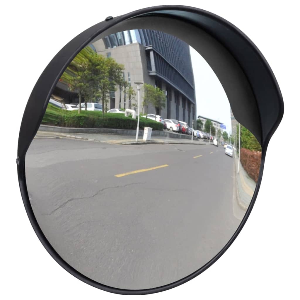 Vidaxl -Verkehrsspiegel für Outdoor 30 cm PC Plastik Black schwarz