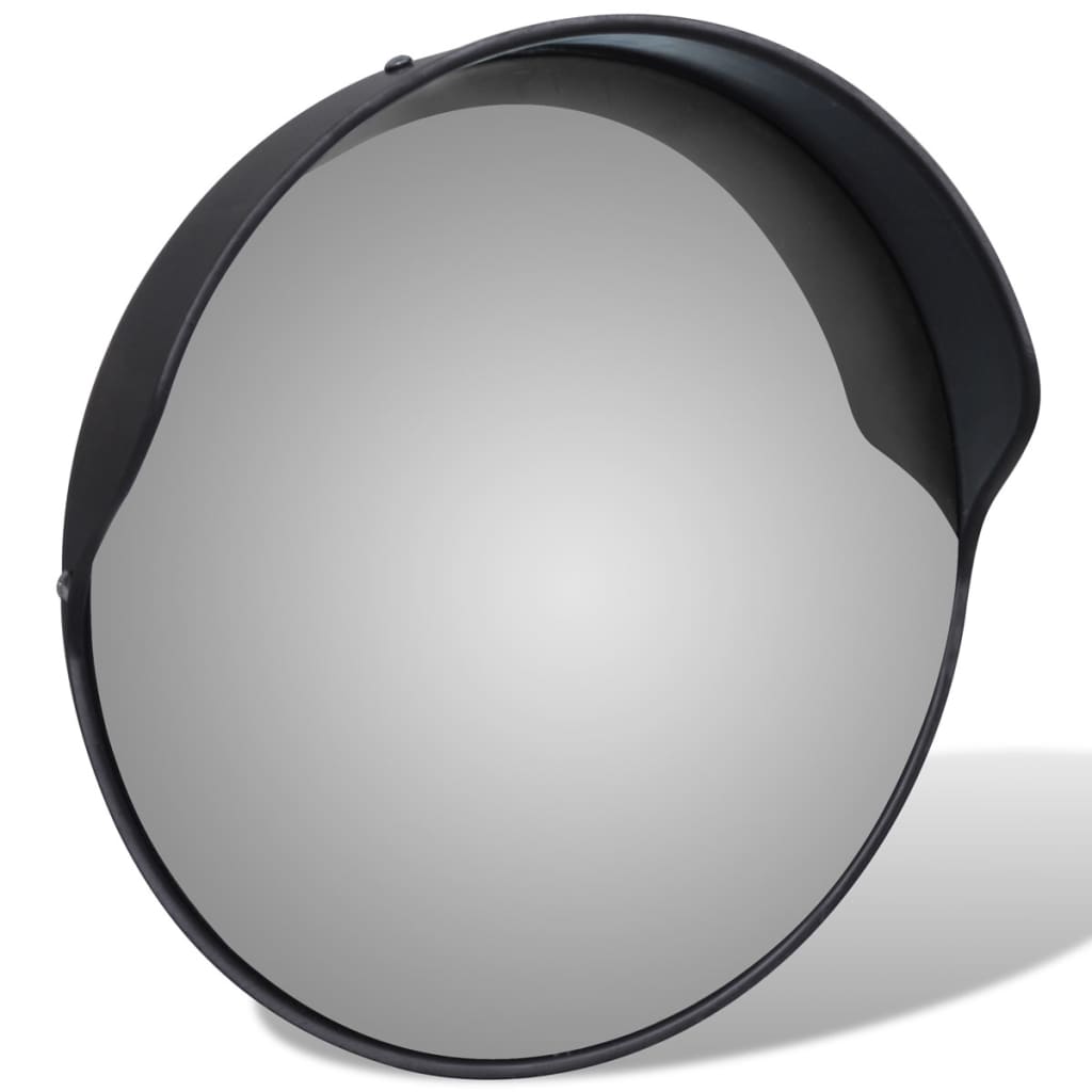 Vidaxl -Verkehrsspiegel für Outdoor 30 cm PC Plastik Black schwarz