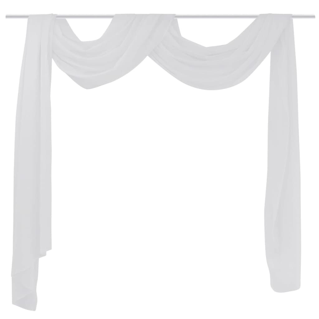 Vidaxl overgijn durchscheinend voile 140 x 600 cm weiß
