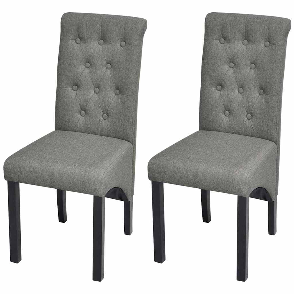 Vidaxl eetkamerstoelen 2 st stof lichtgrijs