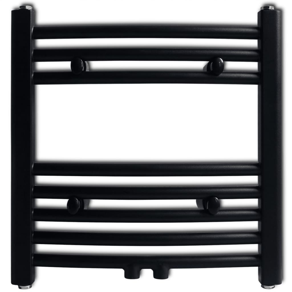 Vidaxl Kühlerhandtuchregal 480 x 480 mm schwarz gebogen
