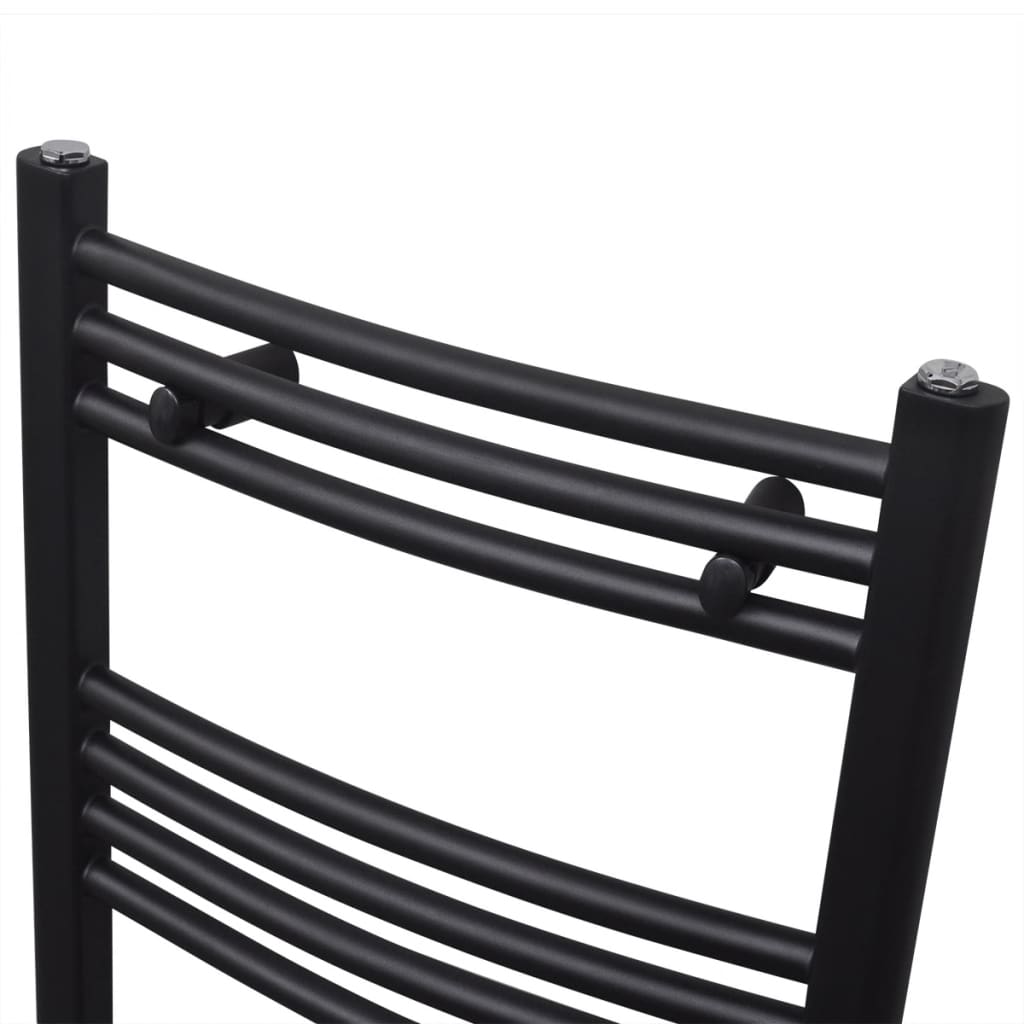 Vidaxl Kühlerhandtuchregal 480 x 480 mm schwarz gebogen