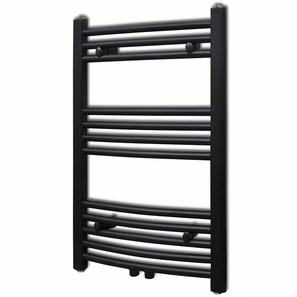 Vidaxl Kühlerhandtuchregal 500x764 mm schwarz gebogen