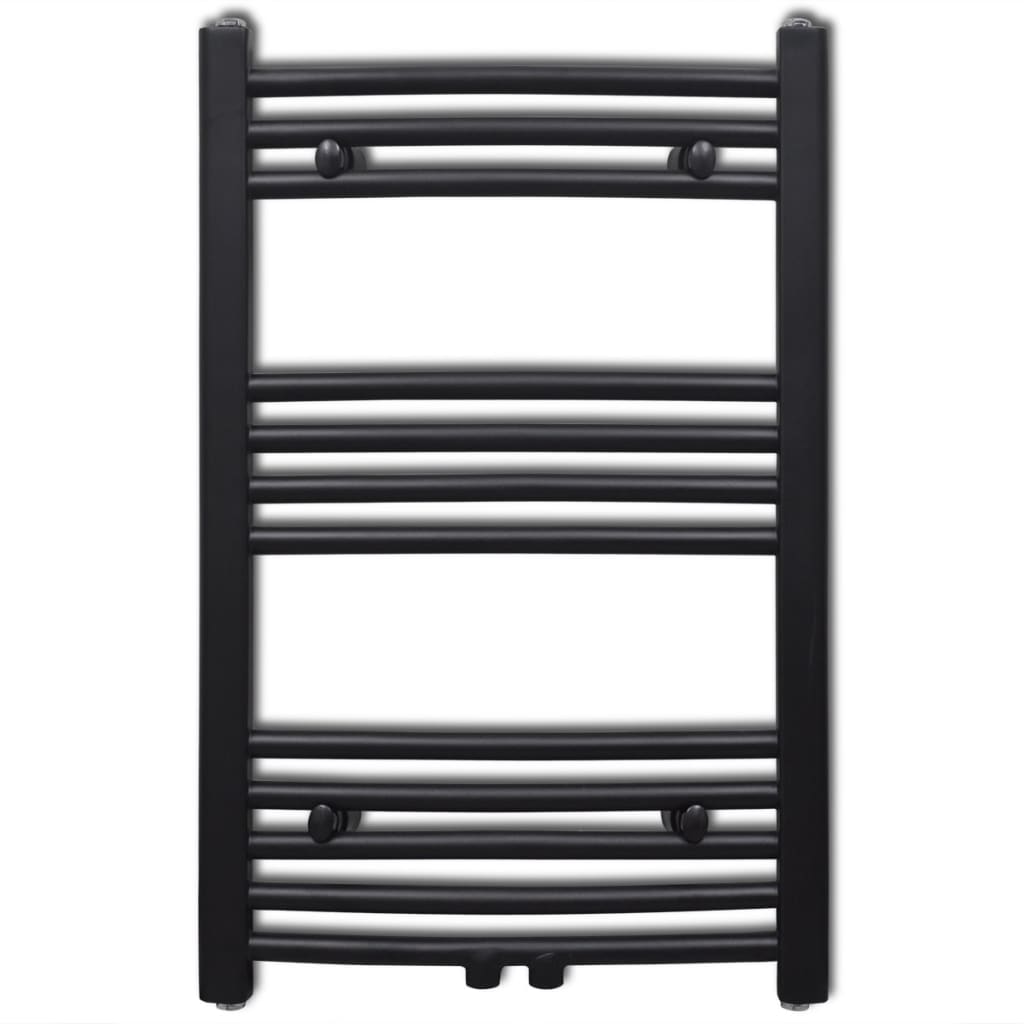 Vidaxl Kühlerhandtuchregal 500x764 mm schwarz gebogen