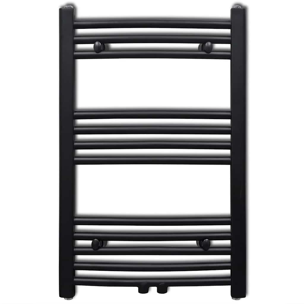 Vidaxl Kühlerhandtuchregal 500x764 mm schwarz gebogen
