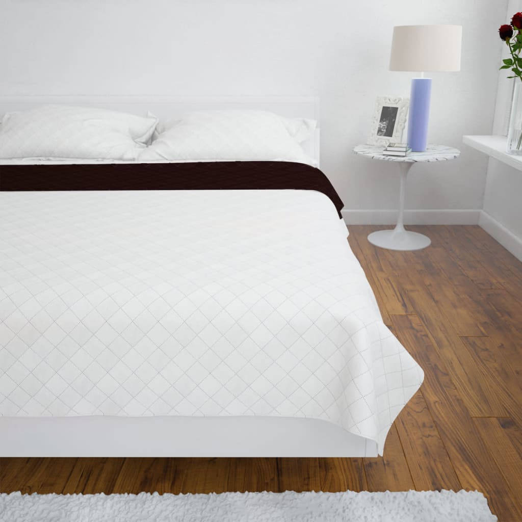 VIDAXL BEDSPREAD DOPF -SANDEL 170X210 CM BEGE BROWN