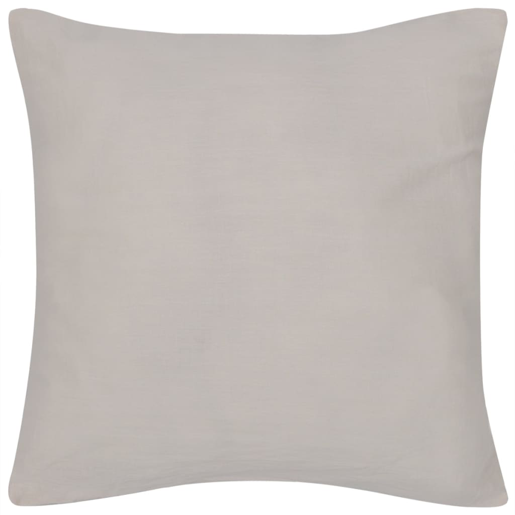 Vidaxl -Kissenbezüge Baumwolle 40 x 40 cm Beige 4 Teile