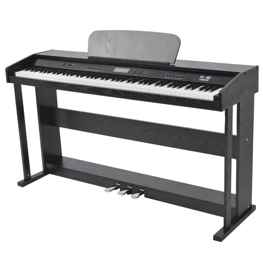 VidaXL Digitalpiano mit Pedalen 88 Tasten schwarz