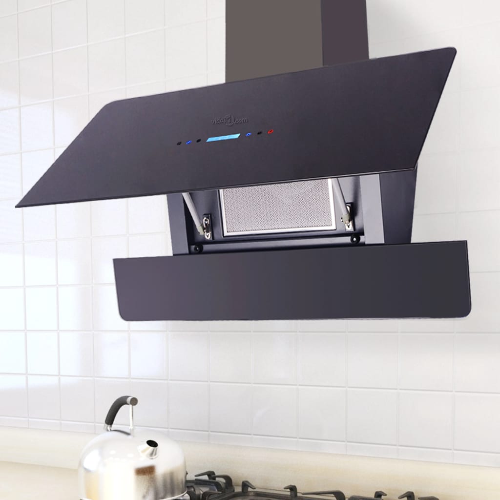 VIDAXL -Extraktorhaube mit Touchscreen 900 mm schwarz