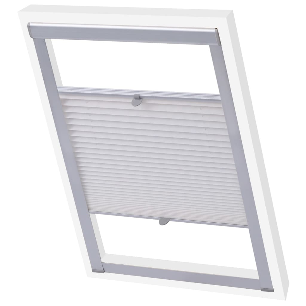 Vidaxl Roller Blind Falten weiß S06 606