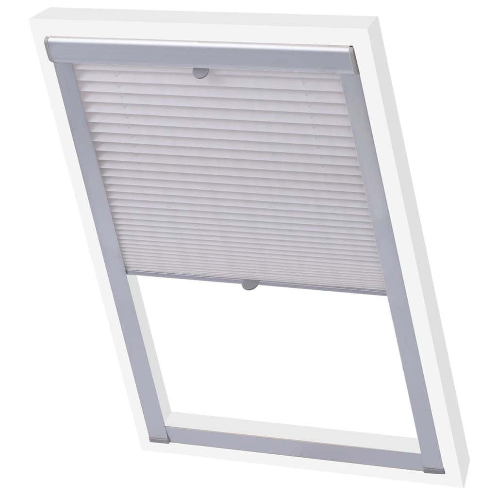 Vidaxl Roller Blind Falten weiß S06 606