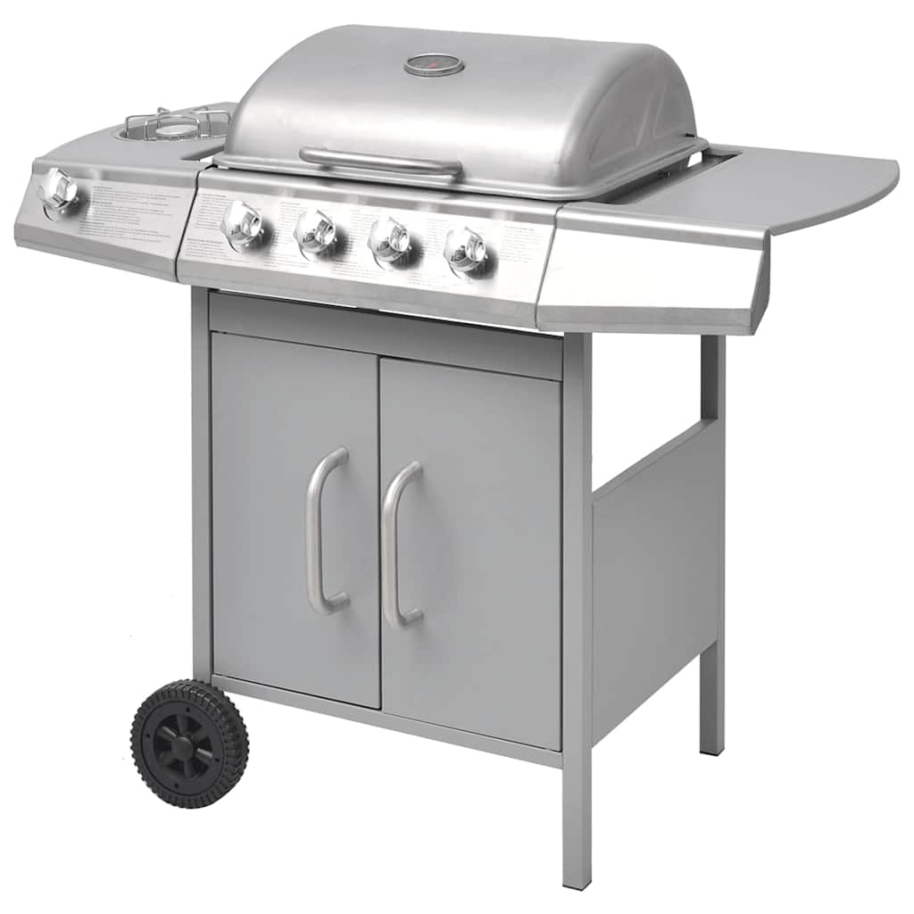 Vidaxl Gasbarbecue 4+1 Kochzone Silber
