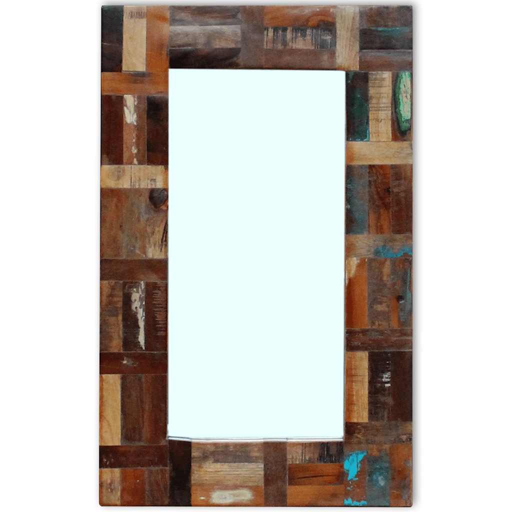 Vidaxl Mirror 80x50 cm Festes Recyclingholz