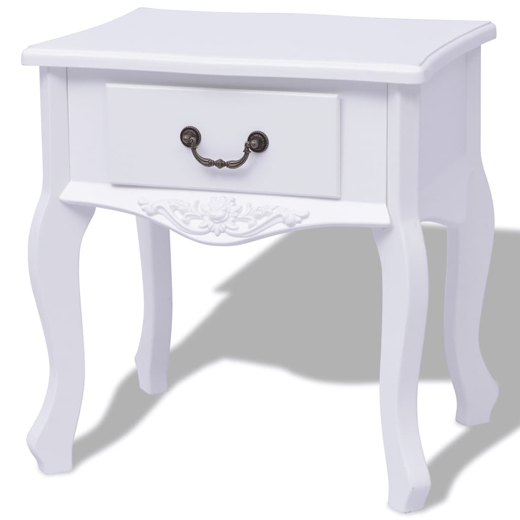 Vidaxl nachtkastjes 2 stuks mdf wit