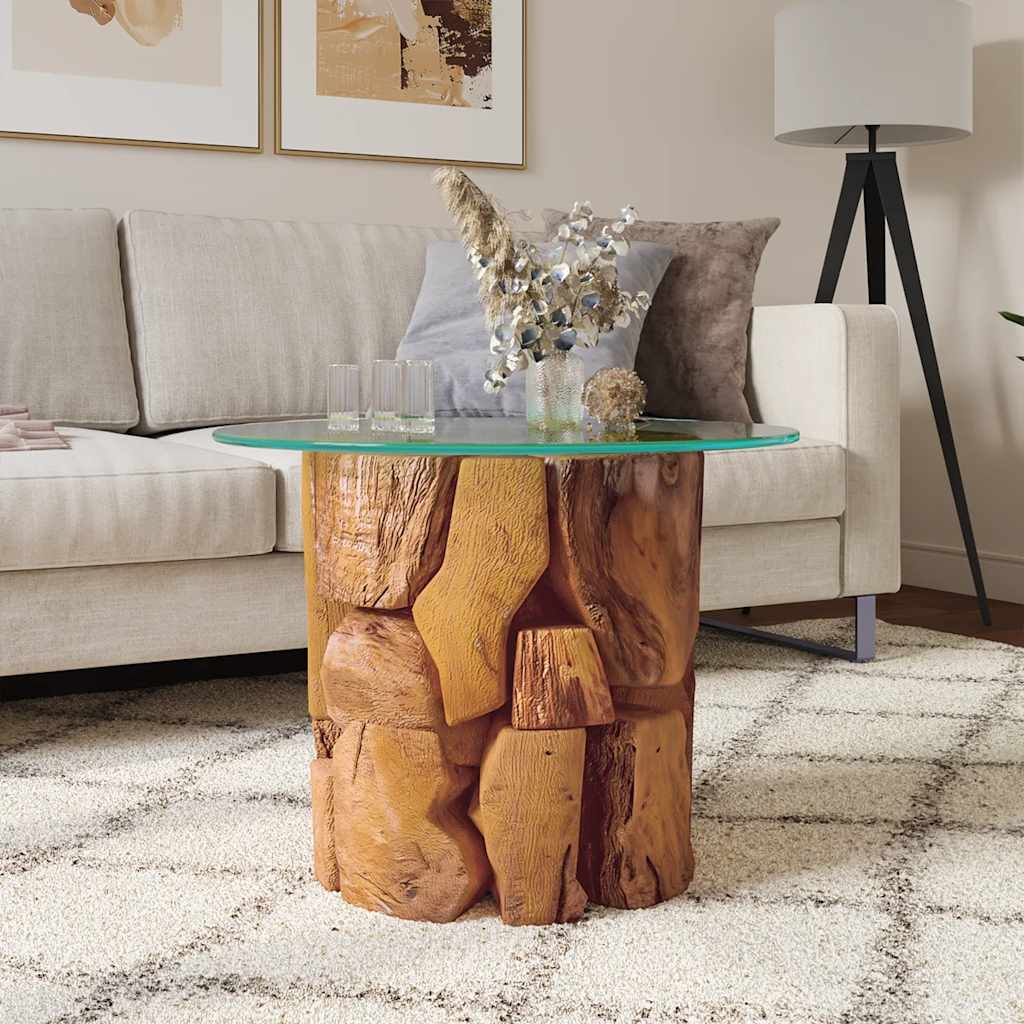 Vidaxl salontafel 60 cm massief teak drijfhout