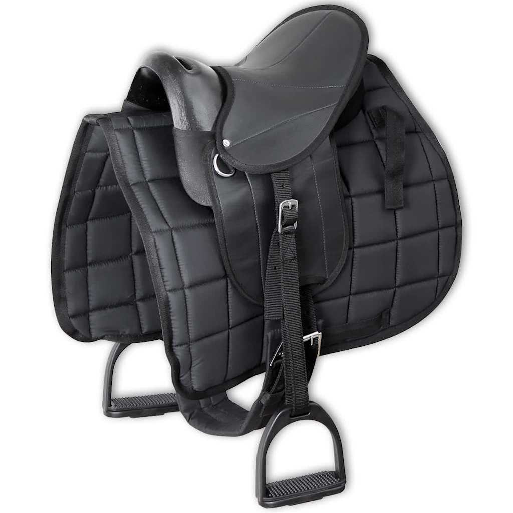 Vidaxl Pony Sattel Set 10 Schwarz