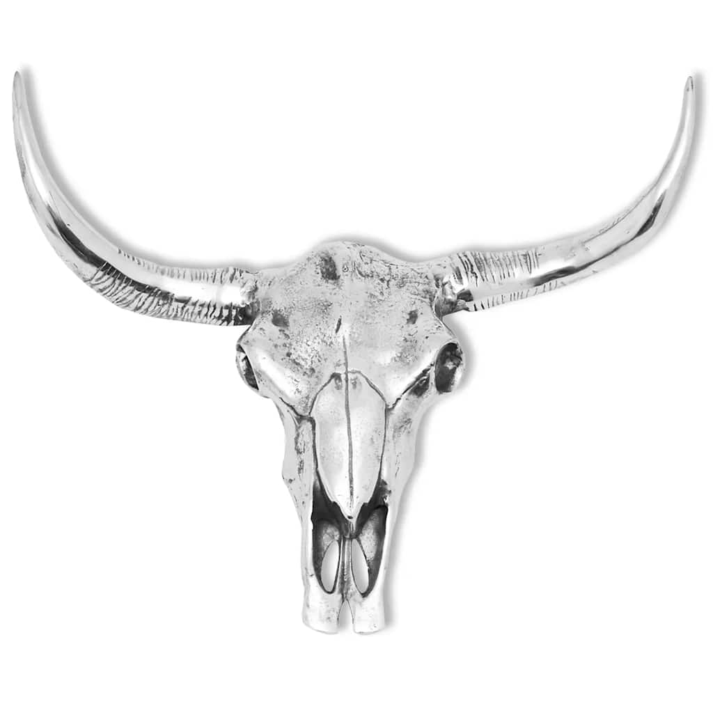VidaXL Totenkopf Wanddekoration Aluminium Silber