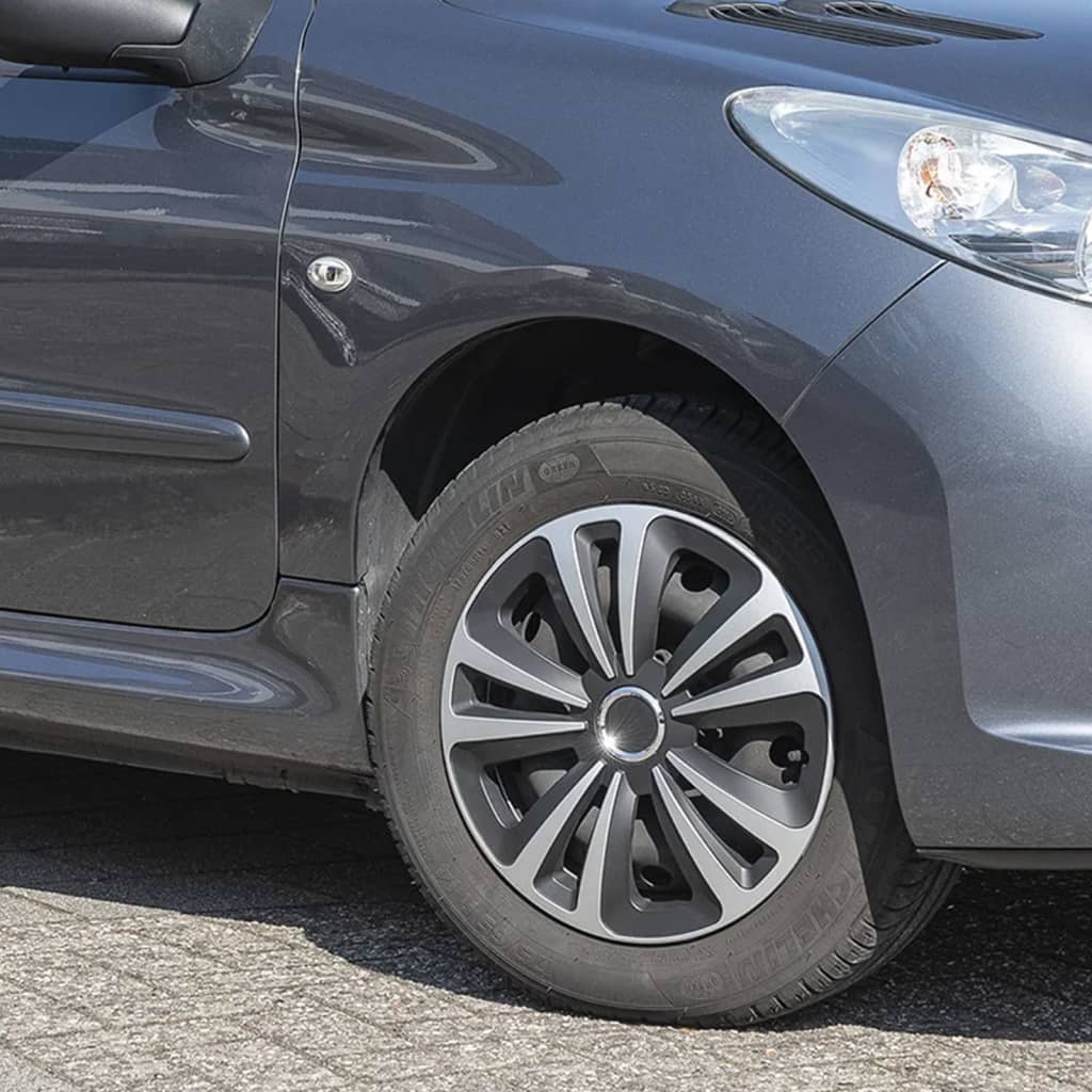 Proplus Hubcaps 4 St Terra 15 '' Silber farbig und schwarz