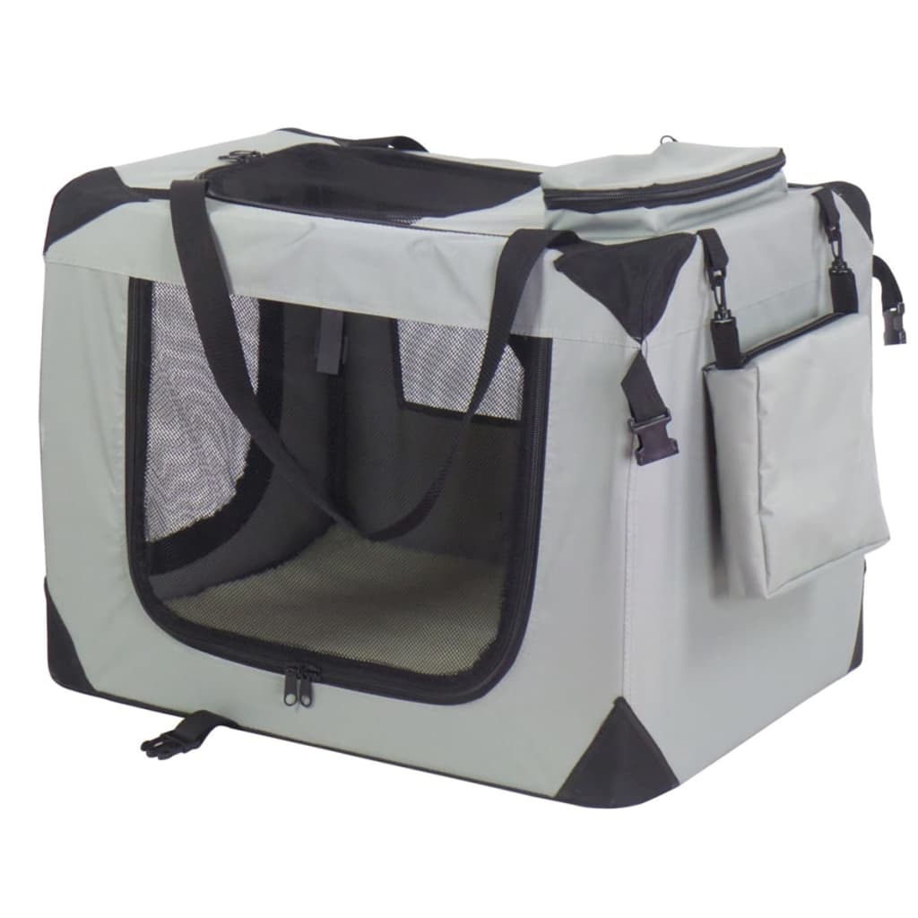 @Pet Dog Travel Basket Nylon 70x52x50 cm Grau 11072